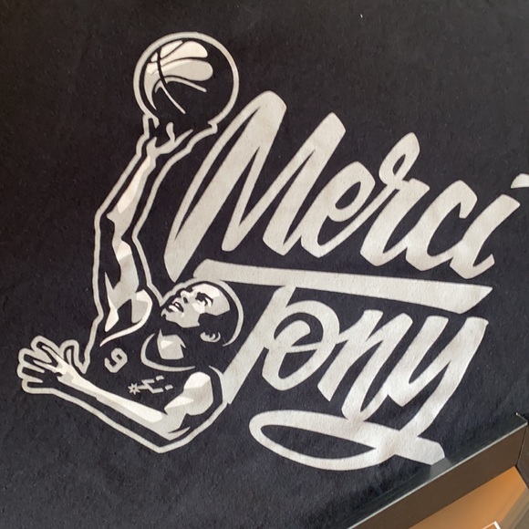 Merci Tony Parker San Antonio Spurs Jersey Retirement Items - Picture 9 of 12